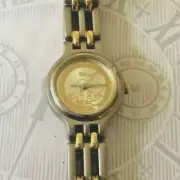 Disney Mickey Mouse Women's Watch Mickey Silver Dial on Two Tone Band New Item!