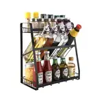 3 Tier Spice Rack Storage Kitchen Condiment Storage Cabinet Shelf Organizer