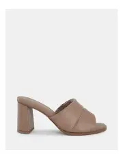 [Novo Shoes] Frosty Mule Heels in Almond