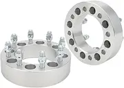 BRTEC 8x6.5 Wheel Adapter 2" (50.8mm) Thick M14x 1.5 Studs 130mm Bore 8x165.1 mm Wheel Spacers for Chevy for GMC for Hummer for Ram 2500/3500 2PCS