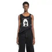 [ANN DEMEULEMEESTER] Seva ''Till The End'' Standard Tank Top Black