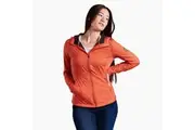 Kuh the One Hoody Womens Hooded Jacket Windproof in Warm Poppy Size XL