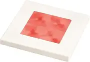 Hella 2XT980587251 MD12 12V White Plastic Rim Square Slim Line Courtesy Lamp, Red