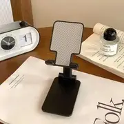 Plastic Foldable Desktop Phone Stand Dark Black - One Size