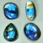 Natural Labradorite mix shape Cabochon Blue Flash Loose Gemstone