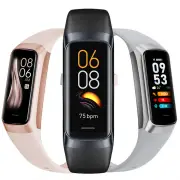 C60 1.1inch AMOLED Display Heart Rate Blood Pressure Blood Oxygen Monitor Body Temperature Record Sleep Monitoring Multi