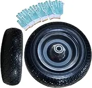 Wheel Barrow Cart Rubber Tyre Solid Flat Tire 25mm Bore 390mm, 16"