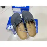 【全新】勃肯 BIRKENSTOCK BOSTON BS (黑色油感皮) 半包拖鞋 寬版39