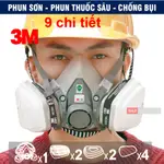 3M 6200 / 6100 防毒面具套裝帶可選過濾器 + 滿的配件 - 農藥噴霧,抗毒氣