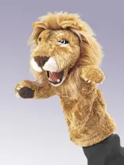 NEW PLUSH SOFT TOY Folkmanis 2562 African Lion Stage Hand Puppet 36cm