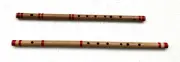 2 Bamboo Flutes E & G Bass Bansuri, Combined purchase discount With cover & case