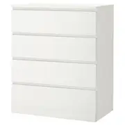 MALM chest of 4 drawers, white, 80x100 cm