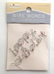 Miss Elizabeth Wire Words HAPPY BIRTHDAY Beads Scrapbook Card Embellishent NEW