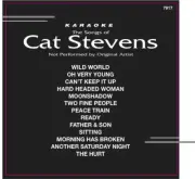 Karaoke Backstage CD+G Cat Stevens #7917 Moonshadow,Oh Very Young,Peace Train+