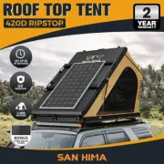 San Hima Kalbarri Gen 2 Roof Top Tent Hardshell Khaki + 250W Solar Panel