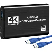 4K Audio Video Capture Card, USB 3.0 HDMI Video Capture Device Full HD