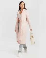 [Belle & Bloom] Born To Run Sustainable Sweater Coat - Pale Pink
