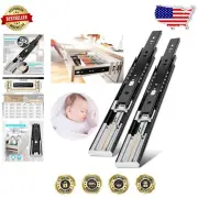 Durable 24-Inch Drawer Slides with Quiet Soft Close - 5 Pairs, 100 lb Capacity