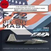 1/48 F-22 Raptor Fighter Color Separation Flexible Mask for Hasegawa 52293 Model