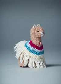 在飛比找誠品線上優惠-ST.MALO秘魯工匠手工針織斗篷羊駝娃娃/ 15cm/ 駝
