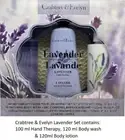 Crabtree & Evelyn Lavender Hand Therapy and Body Set - 100 gr - New