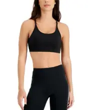 ID Ideology Low-Impact Sports Bra Deep Black Polyester/Spandex, XS