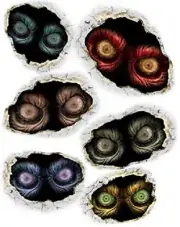 PMU Halloween Spooky Eyeball Stickers 4¾" x 7½" (4 Shs/Pkg)