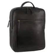 Pierre Cardin Leather Business/Laptop Backpack Unisex Backpack - Black