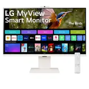 MyView 32 Inch 4K UHD IPS All-in-One Smart Monitor for Streaming with webOS and built-in FHD Webcam - White - 32SR85U-W