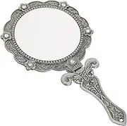 Vintage Handheld Mirror Portable Makeup Mirror for Women Chic Design Present for Friends Travel Friendly Decorative Practical Antique