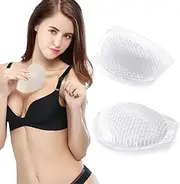 [queensecret] Breathable Silicone Bra Inserts,Honeycomb Semi-Adhesive Breast Enhancer Perforated Push Up Booster Pads