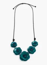 [Taking Shape] Taking Shape Flower Necklace in Teal - Women's Accessories Teal