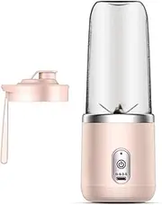 Smoothie Blender - Battery Powered miini Blender, 300ml Capacity miini Blender | Rechargeable Small Personal Smoothie Blender, Portable miini Juicer for Shakes Smoothies Fresh Juice 300ml(Blue, Pink)