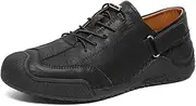 [Asifn] Mens Casual Business Shoes Lightweight Comfortable Loafers Leather Oxfords Non-Slip Walking Driving