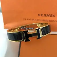 在飛比找蝦皮購物優惠-二手現貨 Hermès clic PM 黑色H 黑黑金 全配