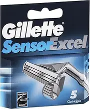 GILLETTE SYSTEMS Sensor Excel Men's Razor Blades Cartridge, 5 count, Pack of 5