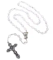 Irish J. C Walsh & Sons, Ireland ROSARY BEADS G809 CRYSTAL