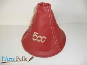 New Fiat 500 Shift Boot Red & Embroidery Gray