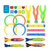 Pool Diving Toy 22pcs Kids Swimming Pool Dive Toy for Toddlers Adults Family