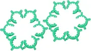 Holibanna 12pcs Connector Clamp Heavy Duty Carabiner Clip Cable Retaining Clips Corner Glass Clamps Glass Clamp Fixing Corner Clamp Garbage Bag Fixing Clip Plastic Green