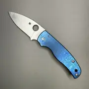 Spyderco Shaman Folding Knife SPY27 Blade MetonBoss Titanium Handle + Lynch Clip
