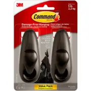 Command Large Forever Classic Hook [Removable]: 2-pack (Bronze) [4-sets]