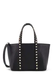 [Valentino Garavani] Valentino Garavani-Valentino Garavani Rockstud Leather Shopping Bag-Donna OS