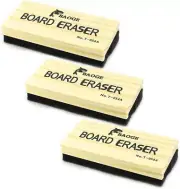 3 Pack Wool Felt Dustless Chalkboard Eraser for Kids & Whiteboards
