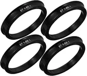 COSMEVIVI 4pcs Hub Centric Rings for Car Wheels Plastic Bore Adapters Lightweight Durable Hub Rings for Vibration Reduction Easy Installation Vehicle Wheel Stabilization