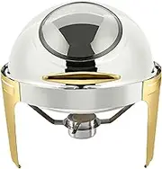 Food Heaters for Catering Events - Stainless Steel Hot Pot Buffet Set, Rectangular Catering Stamp Set, Stainless Steel Hot Pot with Glass Lid and Stand, Food Pot