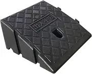 WUISOLQP Portable Curb Ramps Wide Application And Easy Transport Heavy Duty Plastic Threshold Ramp Mat Pad Plastic Anti-slip, Black