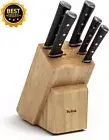 Ice Force 5Pc Knife Set w/ Wooden Block Stainless Steel Blades K232S574