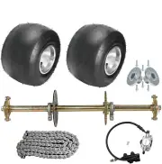 810mm Go Kart Rear Live Axle Kit + 5" Wheels 420 Sprocket ATV Drift Trike Bike