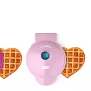 Pink Dash Mini Heart Waffle Maker 4" Non-Stick New In Gift BOX. Valentines.